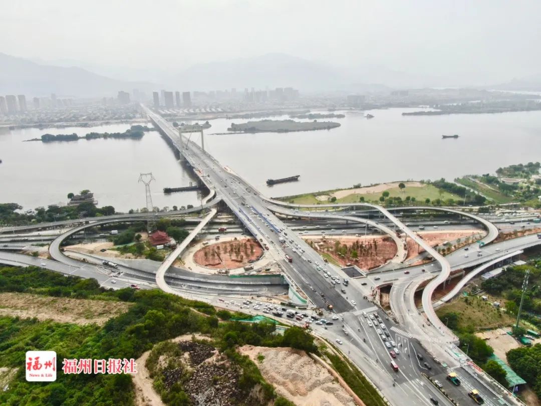 福州新洪塘大橋即將全面通車橋上可觀景