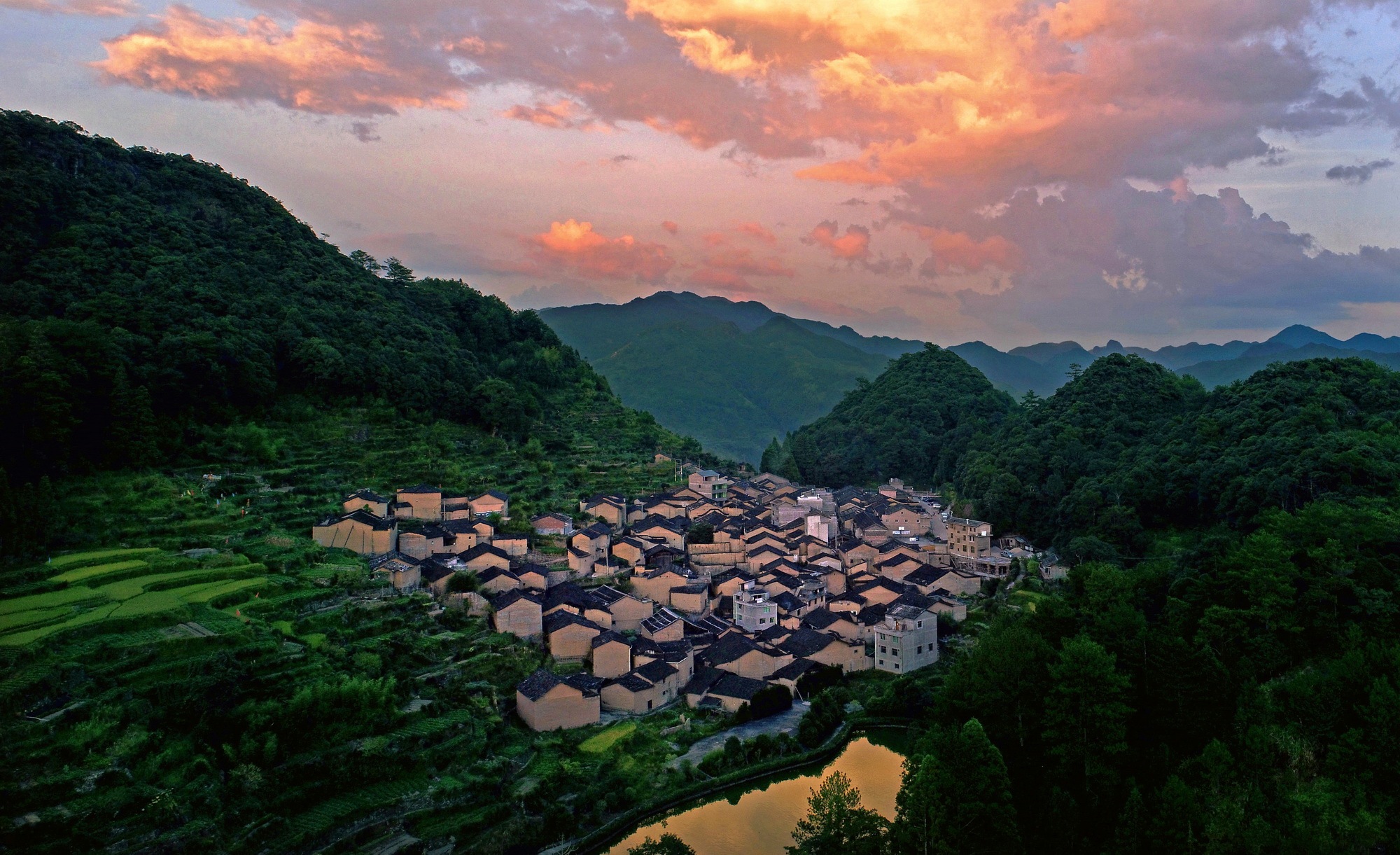 每日一景宁德周宁绵延青山景色如画