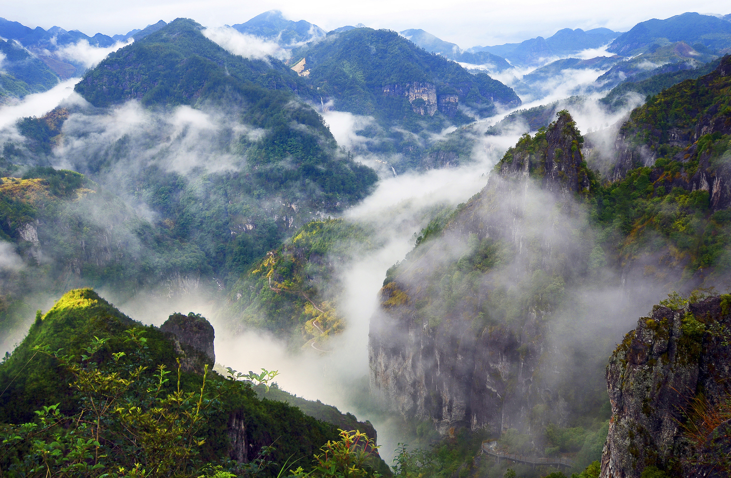 每日一景宁德周宁绵延青山景色如画