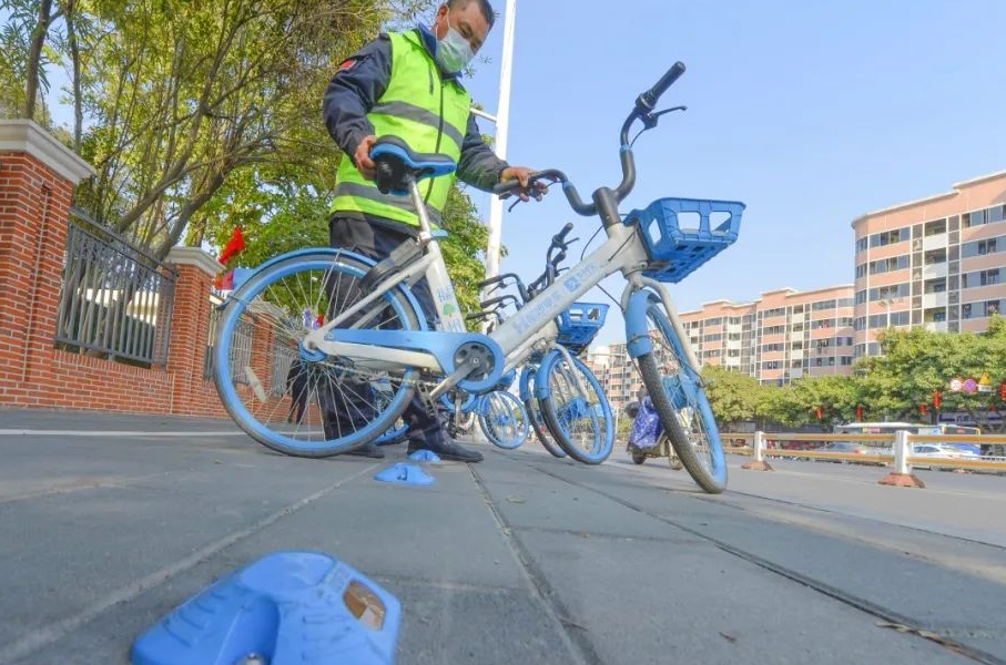 分體鎖 明天起 福州將在7個嚴管區 33個共享單車驛站投放