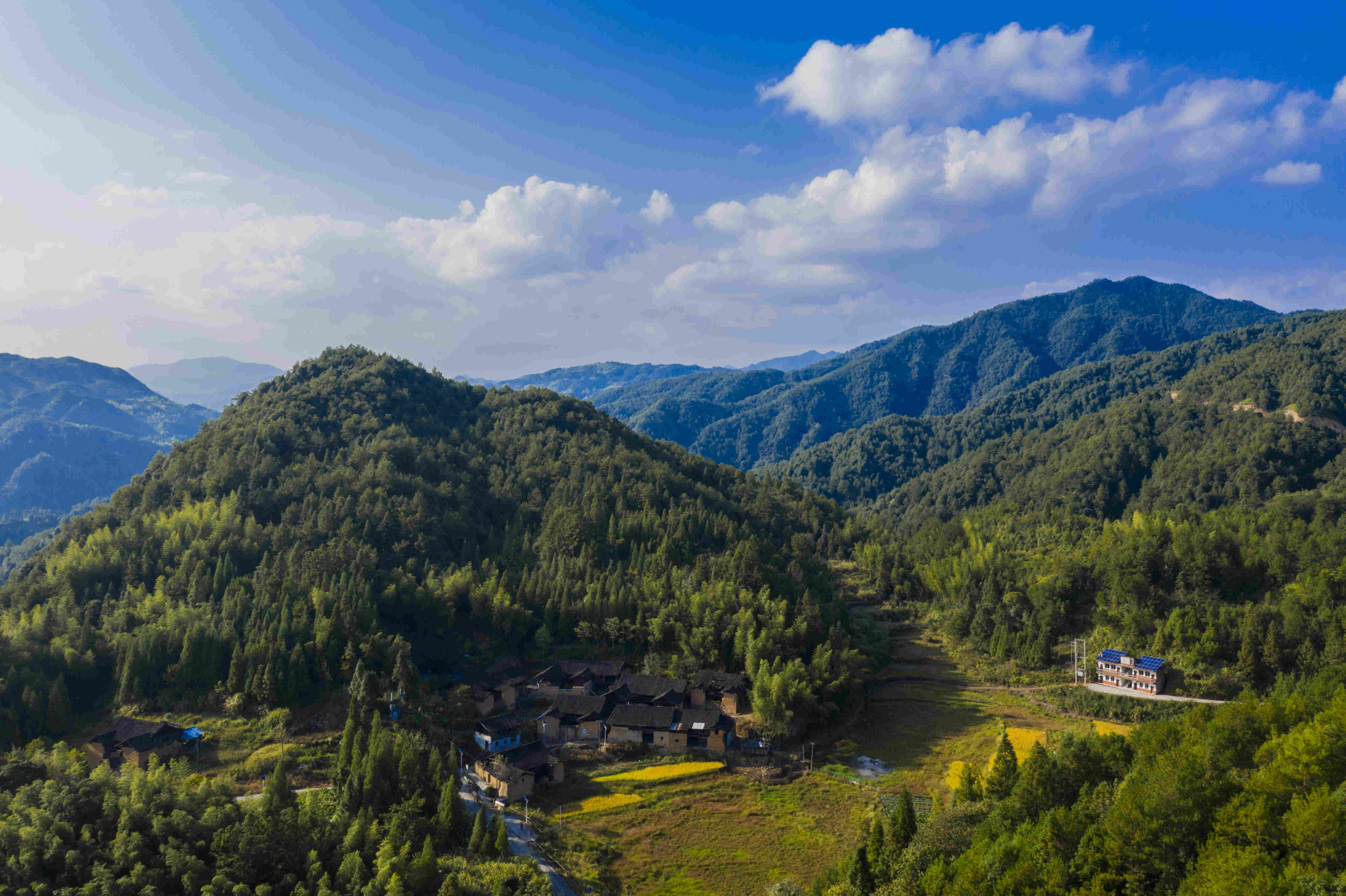 每日一景宁德寿宁天眼瞰犀溪镇风光影展