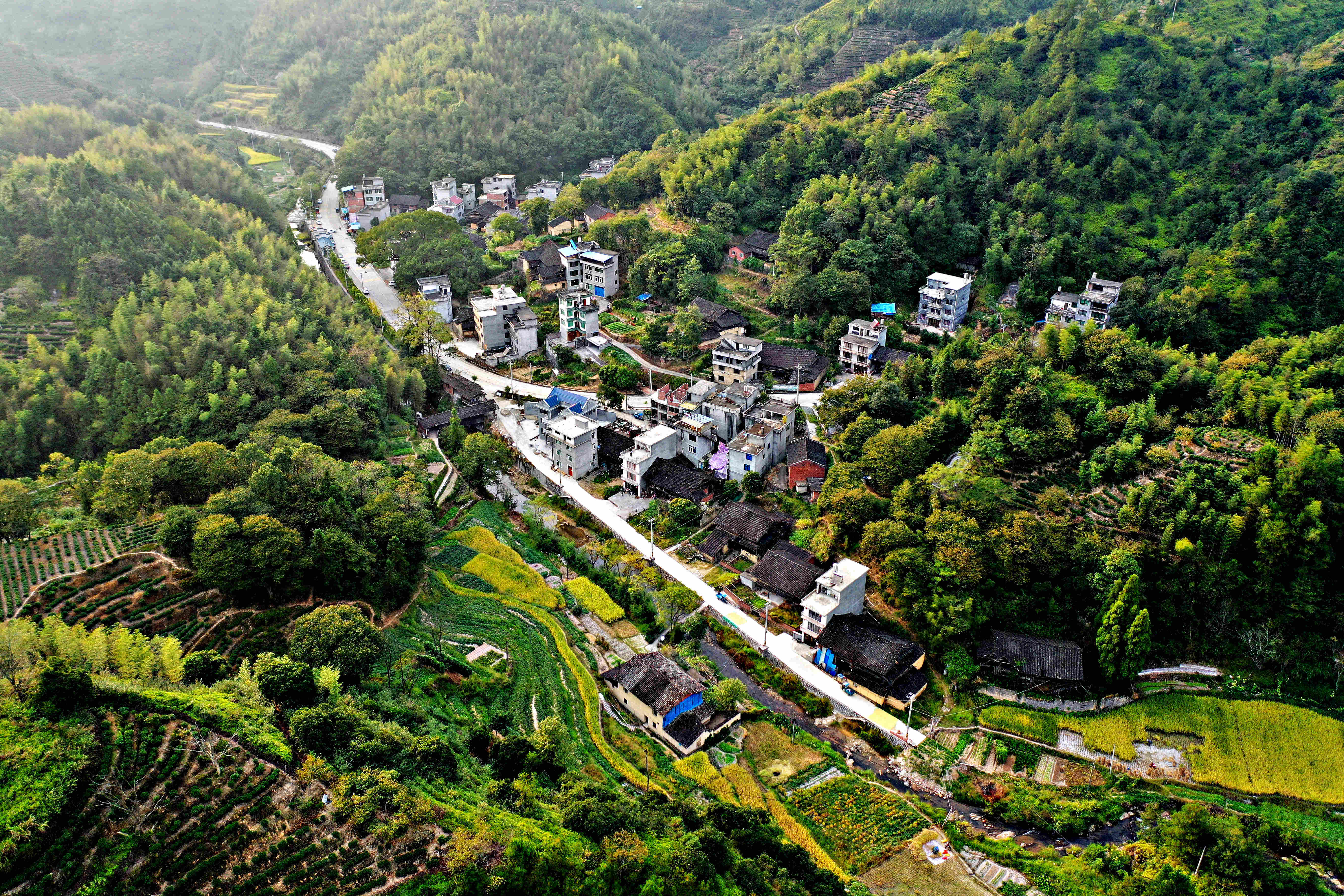 每日一景宁德寿宁天眼瞰犀溪镇风光影展