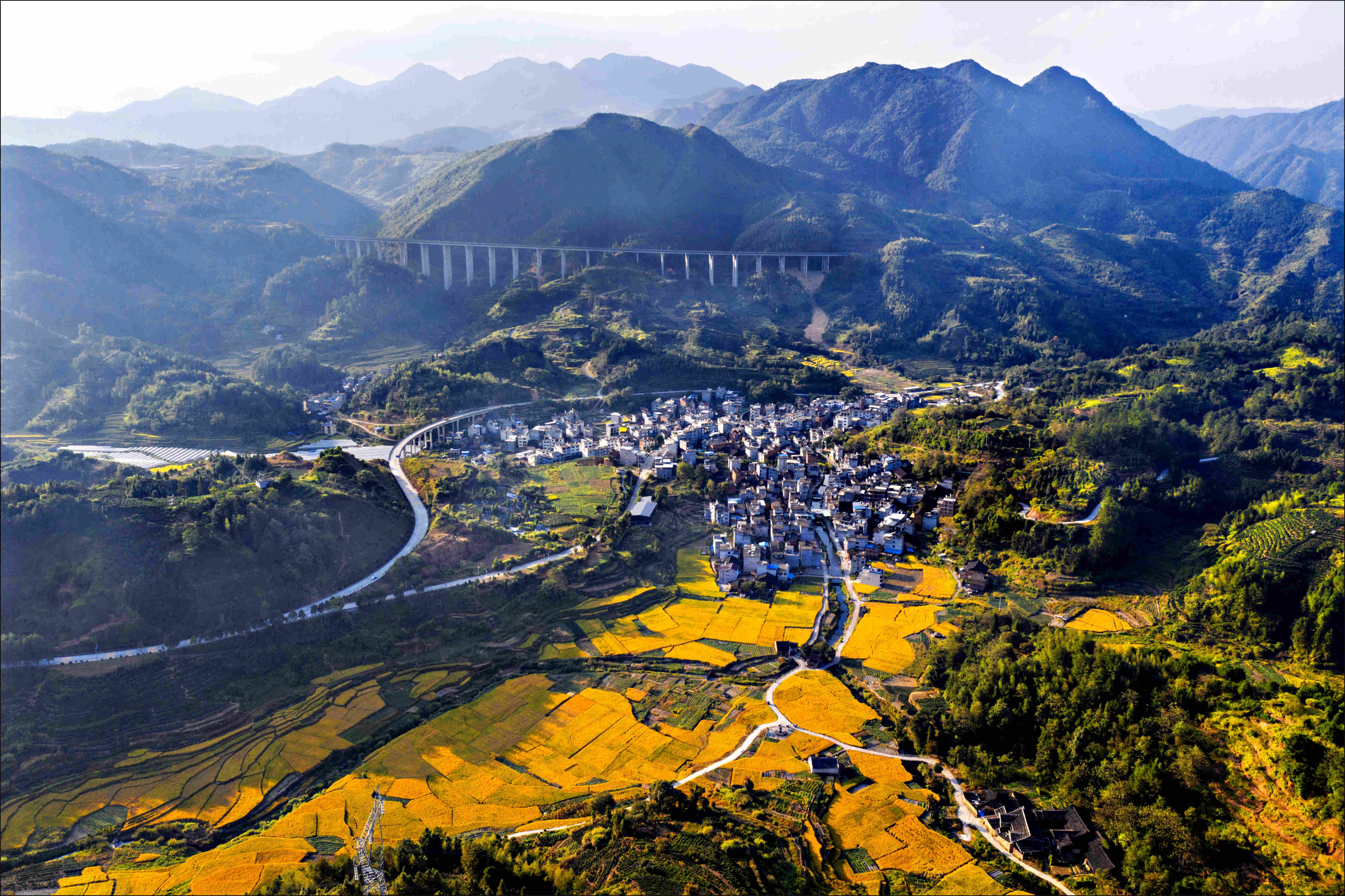 每日一景宁德寿宁天眼瞰犀溪镇风光影展