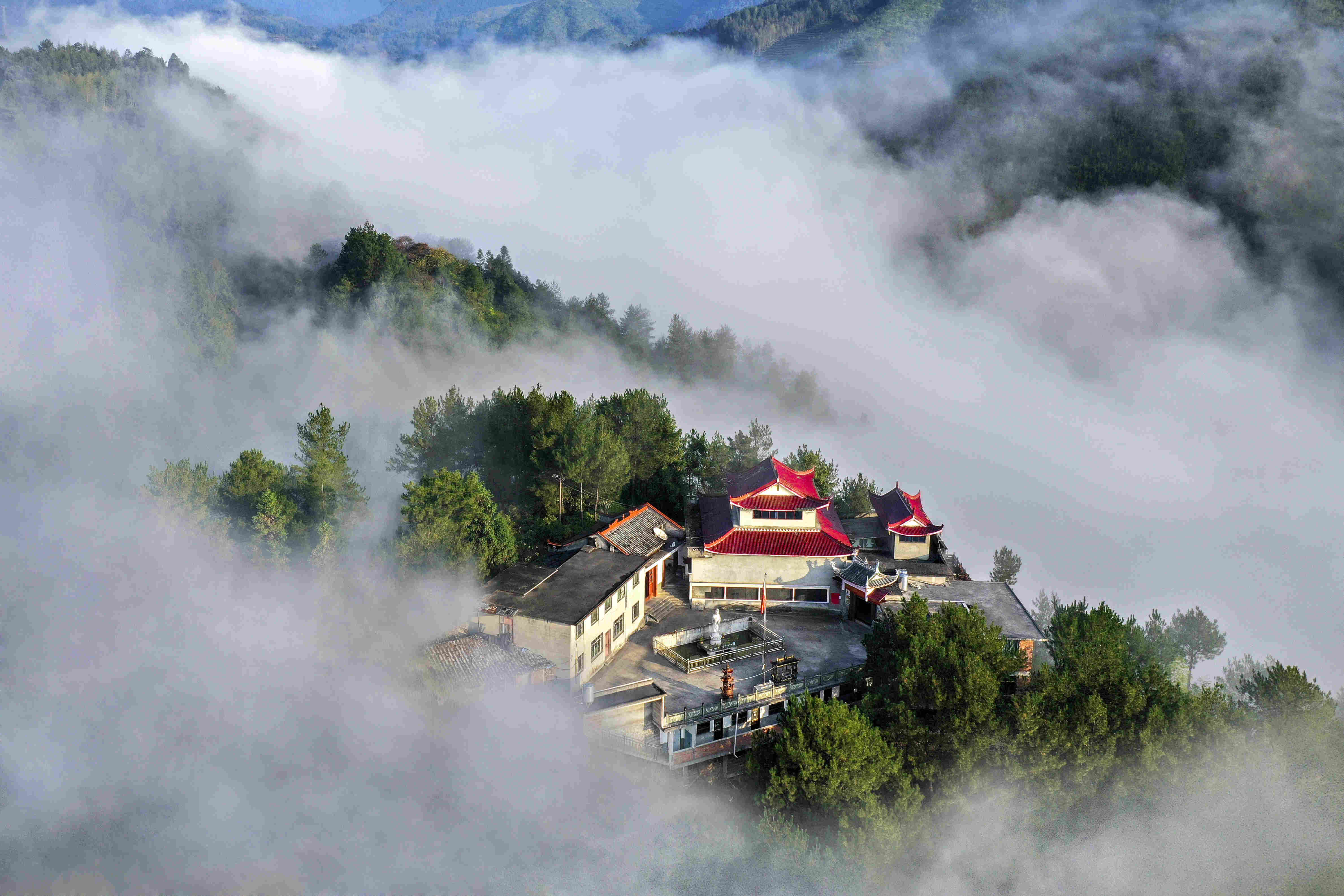 每日一景宁德寿宁天眼瞰犀溪镇风光影展
