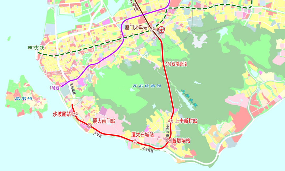 3号线南延长线路图图片