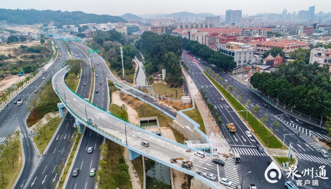 焕然一新泉州城东至北峰快速通道少林路下穿匝道开通