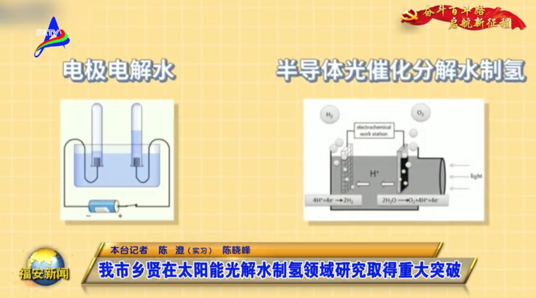 福安乡贤在太阳能光解水制氢领域研究取得重大突破