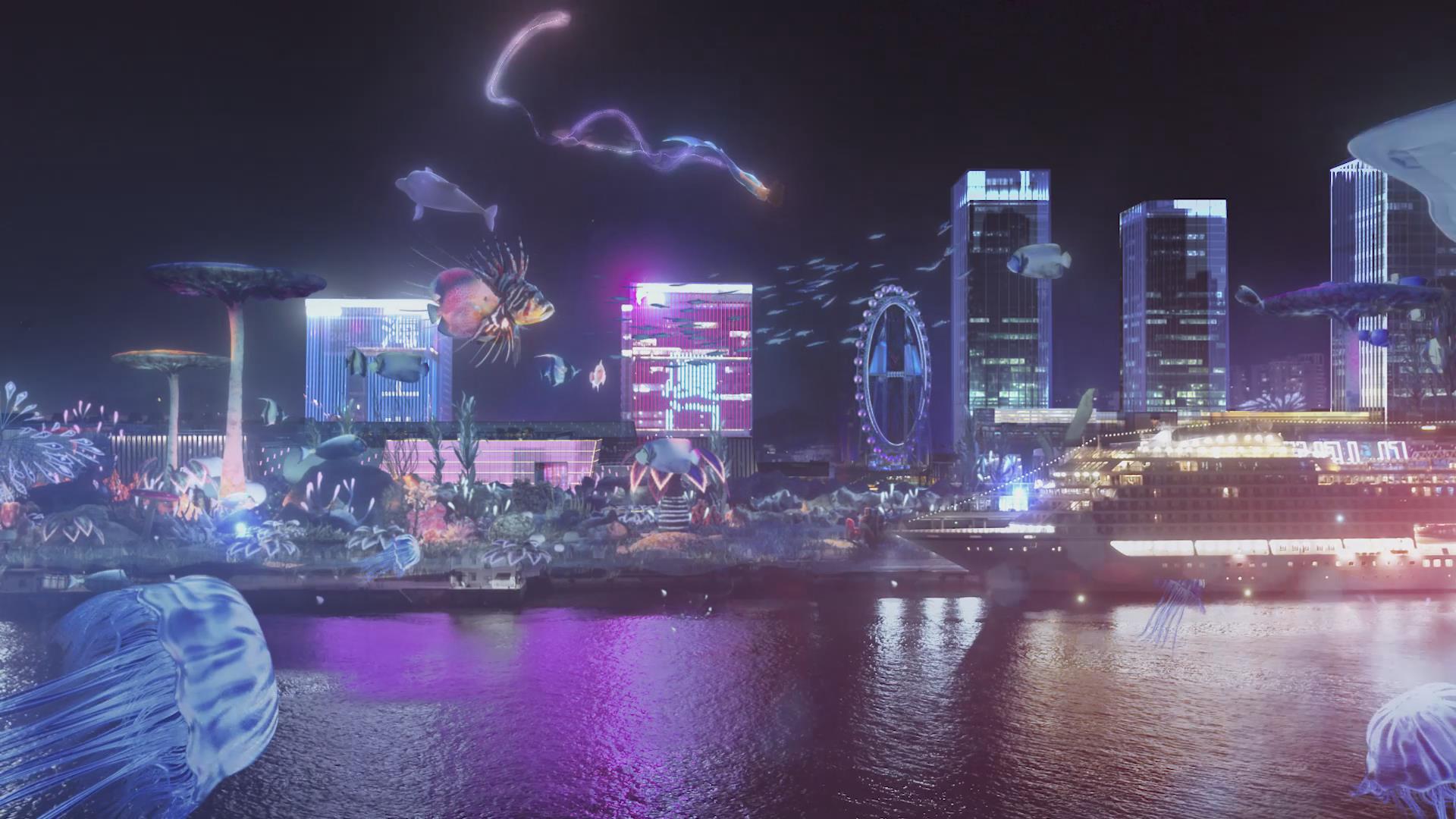 厦门海上世界亮灯盛典惊艳全城