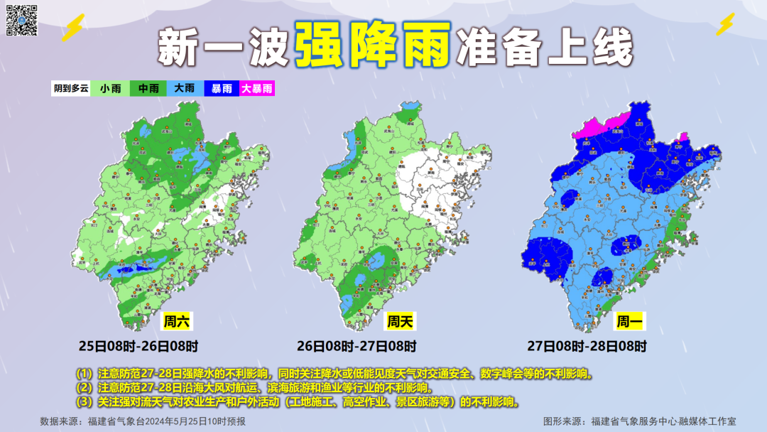 今年第1号台风即将生成 福州27日起迎来新一轮强降雨