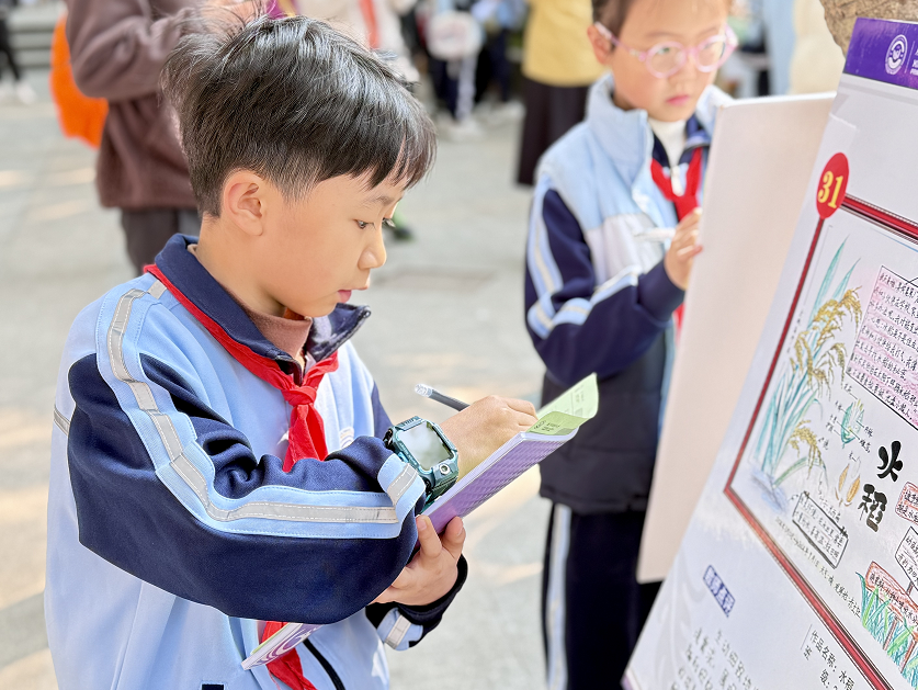 梧村小学举办"自然会有答案"自然笔记科学展览