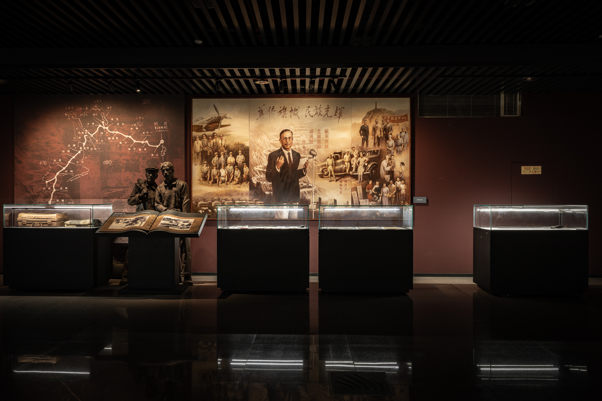 福与悦夫 桃花林図 共箱 二重箱 陸軍嘱託従軍画家 南画院常務理事 帝展 掛軸 陈嘉庚与南侨机工——纪念中国人民抗日战争暨世界反法西斯战争胜利80周年